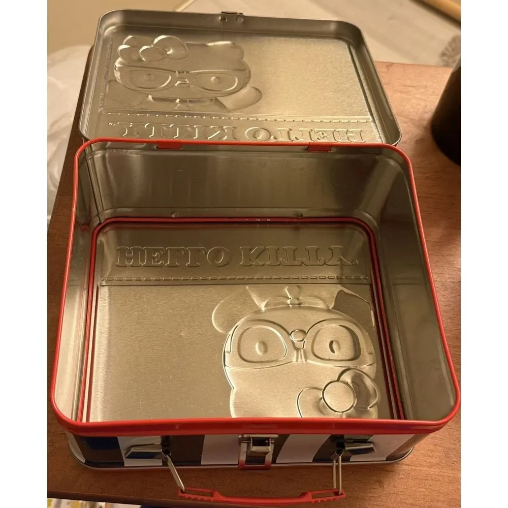 Loungefly Sanrio Hello Kitty Metal Lunchbox 2013‎ School Red White & Blue